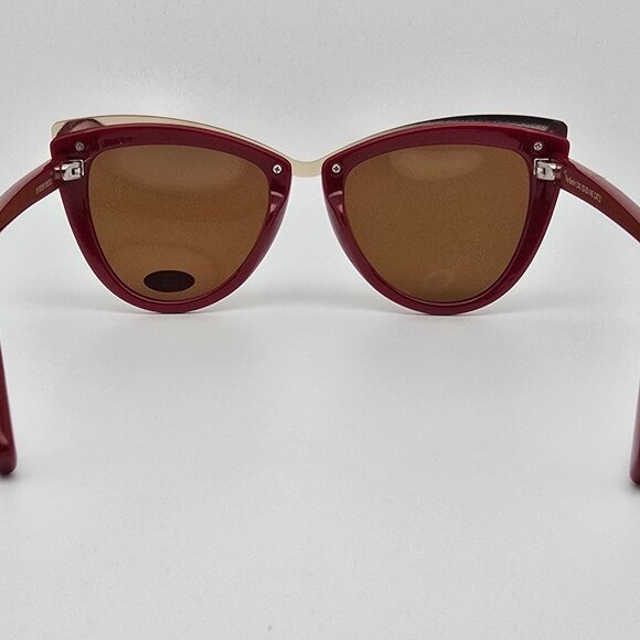 *SOLD* Prive Revaux The Berlin Red Gold Frame Polarized Brown Lens Sunglasses - Picture 5 of 16